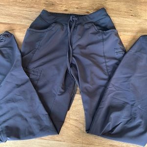 Cherokee ininfty scrub pants joggers stretchy grey tall small